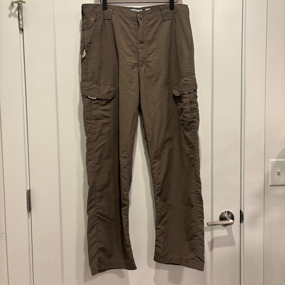 Mountain Hardwear Mens Brown Cargo Hiking Pants Outdoor Utility NT830VB 34x30